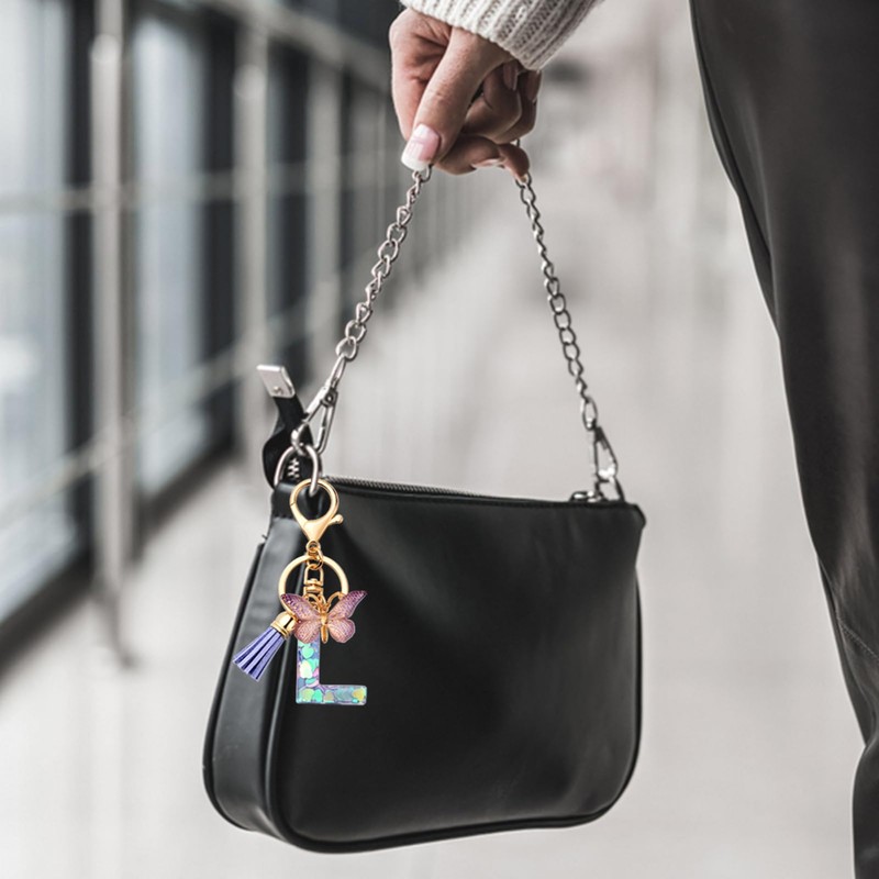 CHUQING Keyring with Letter Girl Keyring Initial Letter Gift Women