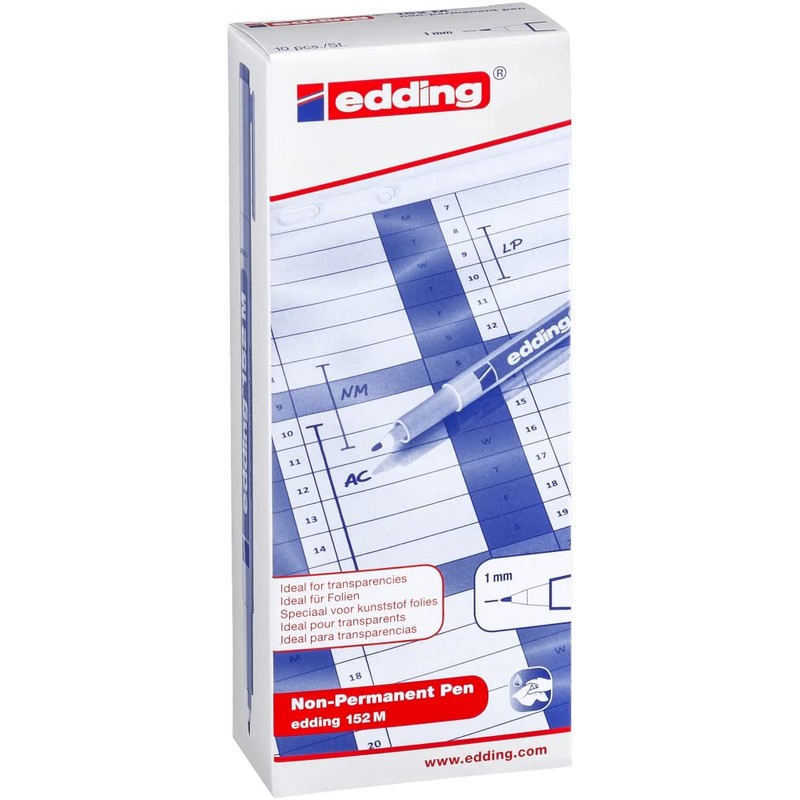 edding 152 M non-permanent pen - black - 10 pens