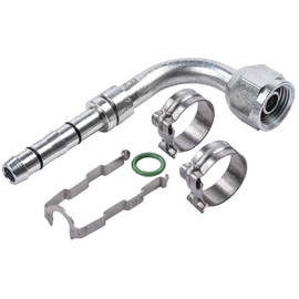 JEGS 130120 EZ Clip A/C Hose End Fitting Kit [-6 Hose Fitting, 90 degree]