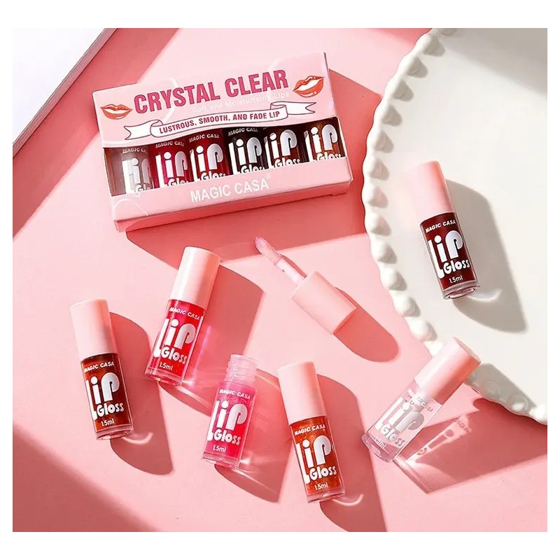 Set De 6 Aceites Para Labios Lip Glow Oil Gloss