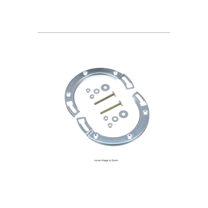 White Galvanized Steel Toilet Flange Replacement Ring 7 in.