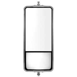 United Pacific 60029 Stainless Steel 7" X 16" West Coast Mirror With Convex Mirror