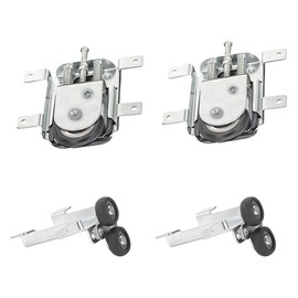 Csirnto Sliding Door Castors 4 Pieces Sliding Door Castors Furniture Sliding Door Fitting Sliding Doors Wheels Furniture Castors Sliding Doors Rolling Accessories for Wardrobe Cabinet Window