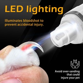 NESSICURE Electric Pet Nail Trimmer, Dog Nail Grinders, 2-Speed Silent Nail File Dog Claw Grinder, Rechargeable Pet Nail Clipper, Pet Nail Grinder for Large Medium Small Dogs and Cat