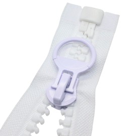 MebuZip 80 cm #20 Giant Zip 14 mm Super Large Zip Separable Zip for Tents Sewing Coats (White)