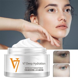 Crema Hidratante Tonificante - V7 Maquillaje Waterlight Hidratación Profunda - Hidratación Profunda V7, Crema Liso Iluminadora y Frívola para Todo Tipo Piel Blanqueadora