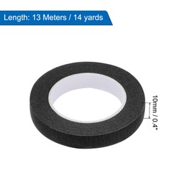 QUARKZMAN 8 Stück 0,4 Zoll breite 14 Yards schwarzes Abdeckband Malerband Rollen für Zuhause Büro Gewerbliche Auftragnehmer Sauberes Tropfenfreies Malen Breites Krepppapier