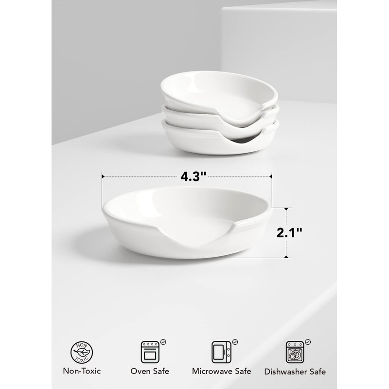 LE TAUCI Ceramic Spoon Rest for Stove Top, Spoon Holder