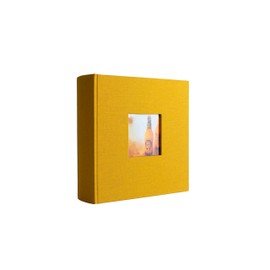 Kolo Hudson 2up Photo Album, Holds 200 4x6 Photos, Ideal for Wedding and Baby Books, Indian Yellow