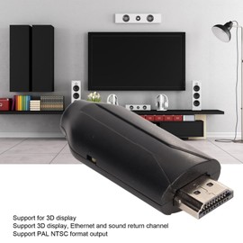 HDMI to RCA Converter, AV to HDMI Adapter Supports 4K 30Hz, RCA to HDMI Composite Audio Video Converter for TV Stick Projector