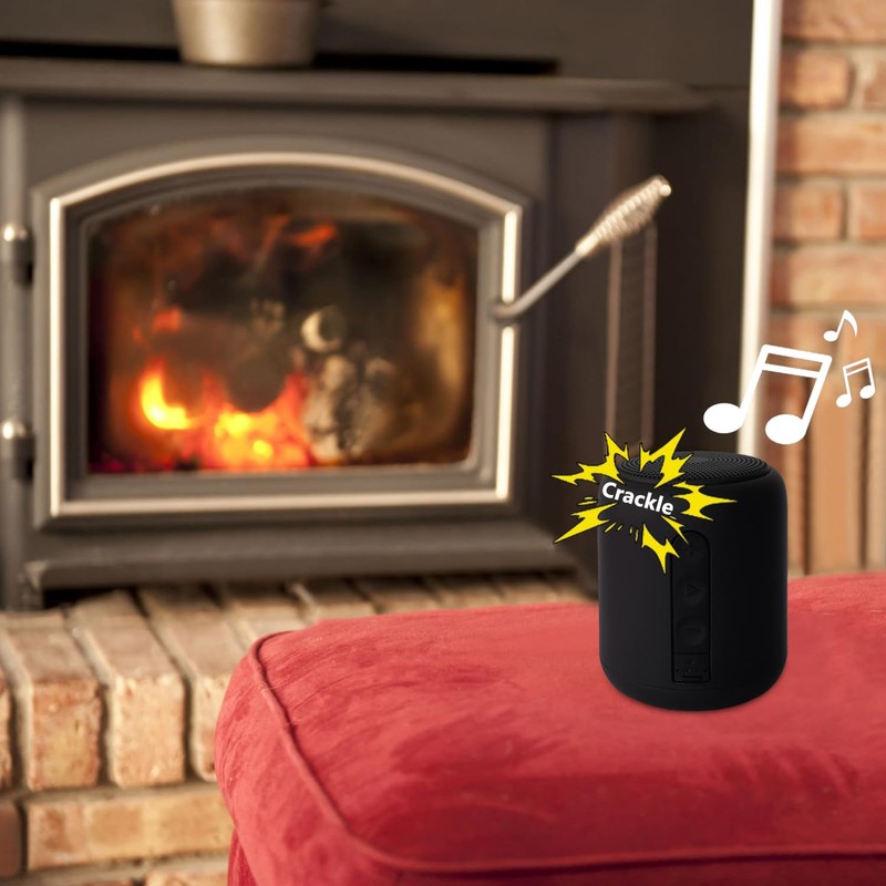 Roamoris Bass-Boosted Electric Fireplaces Crackler Sound Box,Fire Crackling Speaker Machine,Rechargeable
