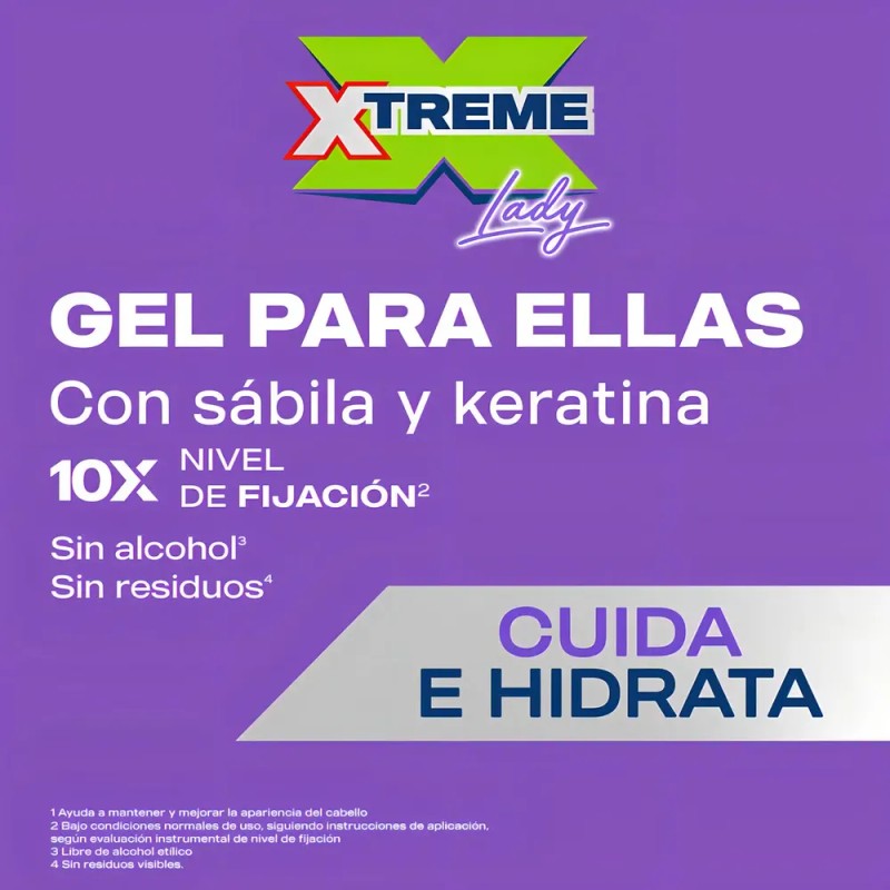 Gel para cabello Xtreme Lady Keratina Squeeze 260g
