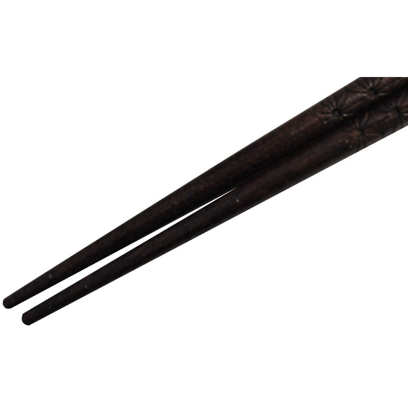 一双 Chopsticks 木肌 Carved Craftsmanship Weed Leaf