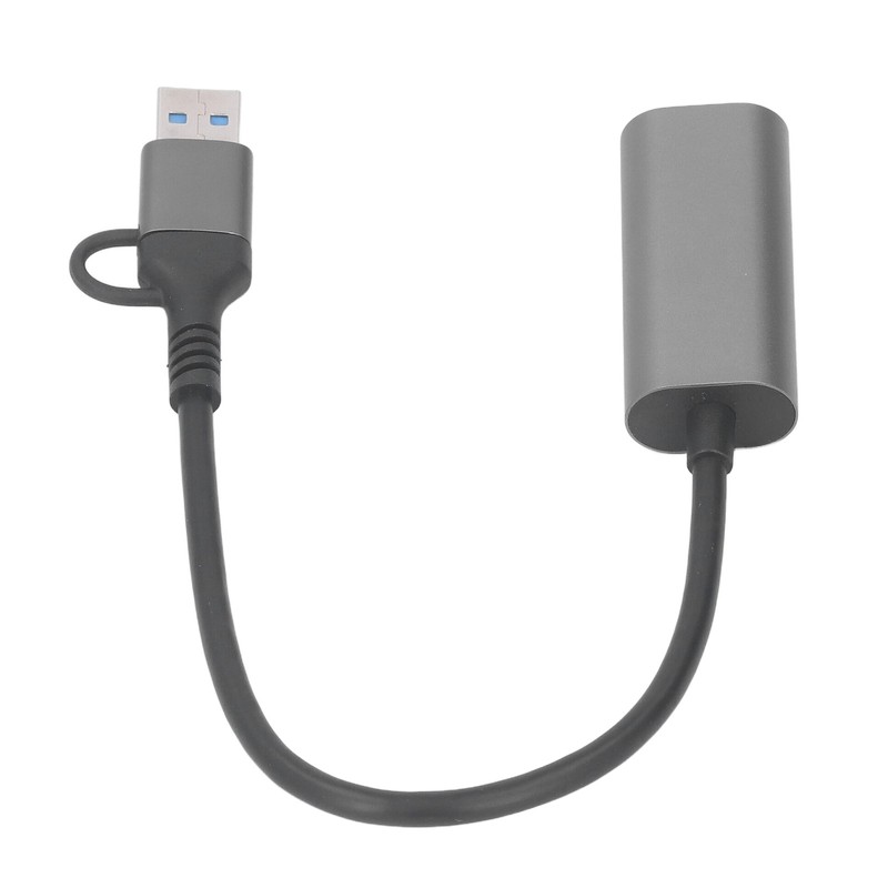 USB to Ethernet Adapter Type C RJ45 1000Mbps Aluminium Alloy