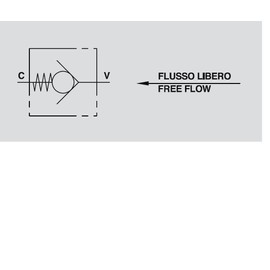 Hydraulic Check Valve, 70 L/min, 1/2" BSP, 1 Bar, VU