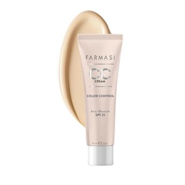 FARMASi- Crema CC Color Control, Acabado Natural e Impecable, Fórmula Enriquecida con Multiminerales y FPS 25+, A