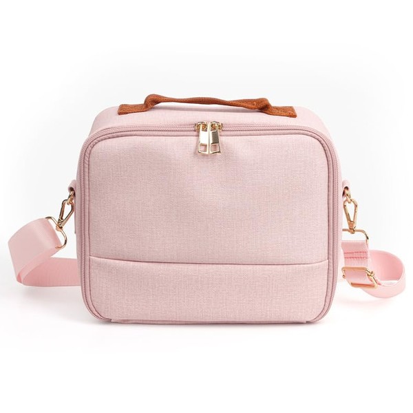 Haotermai Large Makeup Bag with Shoulder Straps, Travel Makeup Bag