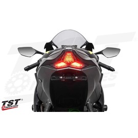 TST ZX-10R(16-) ZX-6R(19-) ZX-25R ZX-4RR Ninja400(18-) Z1000 (14-16) Z400 Built-in Turn Signal LED Tail Light Smoke Lens