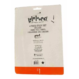 Lalaloopsy stationary 4 piece Set Memo Pad Sharpener Pencil Eraser School Toy A2