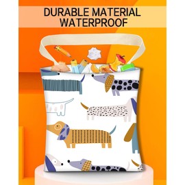 ANKVRP Car Garbage Can, Car Trash Bag, Car Garbage Bag, Hanging Car Trash Can for Car Accessories, Vehicle, Travelling, Camping, Cute Car Back Seat Organizer, Cute Dog Design