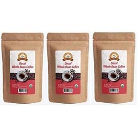 Alex's Acid-Free Organic Coffee 12oz Bag - Whole Bean Decaf (Pack of 3)