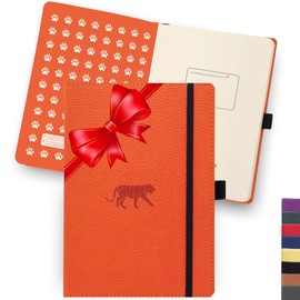 Dingbats A5 Wildlife Grid Notebook Journal - Premium Vegan Leather Hardcover Executive Journal for Women & Men - Work, Note Taking, Writing & Travel