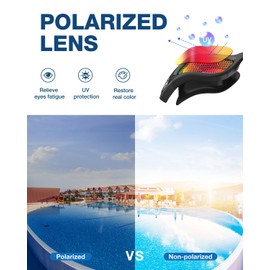 Swimming Goggles, ZIONOR G1 Polarized Swim Goggles UV Protection Watertight Anti-Fog Adjustable Strap Comfort fit for Unisex Adult Men and Women - Light Red Lens