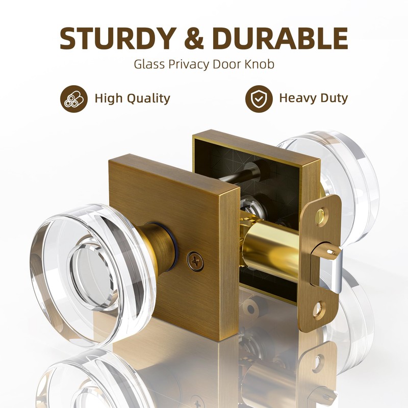 coolnews Crystal Door Knobs Interior, Passage Hall Closet Door Knobs,