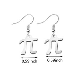 Unisex Pi Sign Earring Back to School Gift Science Jewelry (earring)