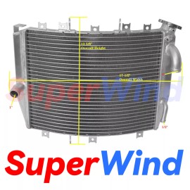 SuperWind for Radiator 2004-2005 Kawasaki Ninja ZX10R ZX1000C New Aluminum
