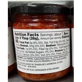 TRADER JOES ITALIAN BOMBA HOT PEPPER SAUCE! 6.7 OZ! VERY TASTY!