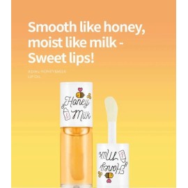 A'Pieu Honey & Milk Lip Oil I Korean Lip Oil, Long-Lasting Moisture, Nourishing Extr...