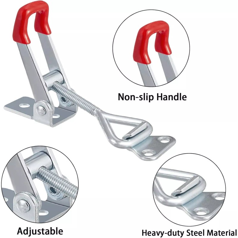 Unbranded 2Pcs Heavy Duty Steel Toggle Latch Catches Adjustable Lock