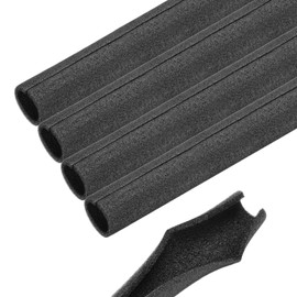 Rebower 4pcs Pipe Insulation Foam Tube 30x40mm 2ft Heat Preservation Foam Pipes [for Copper Water Pipe Freeze Protection] - Black