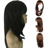 Morningplace Semi-Long Wig with Net, Smooth, Straight (Brown)