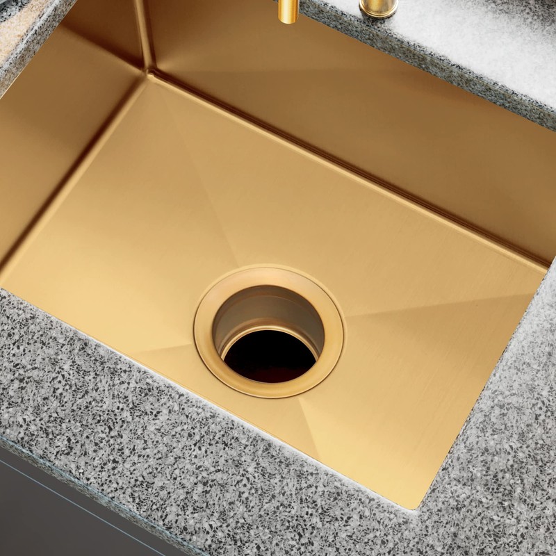 Lonsince Extended Garbage Disposal Flange for Kitchen Sink,Gold Sink Flange,Deep