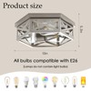 piano7797 13 inch Brushed Nickel Flush Mount Ceiling Light Fixture,3-Light