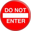Do Not Enter - Red and White Sign - 2.25"