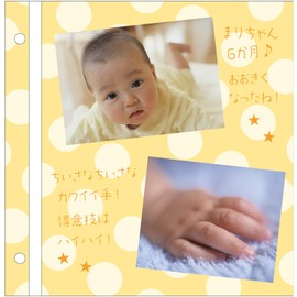 SEKISEI アルバム フリー ハーパーハウス カジュアルアルバム ドット ライトフリー台紙 20ページ 11~20ページ イエロー XP-4310XP-4310-50