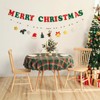 Jeloris Plaid Round Tablecloth Cotton Linen Checkered Table Cover for