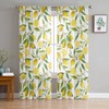 AMZRicher Lemon Sheer Curtains 63 Inch Length 2 Panels Set,