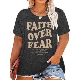 Plus Size Women Christian Shirts Waymaker Tshirt Vintage Faith Religious Gift Tee Psalm 91 Letter Print Blessed Tops(2-5X)