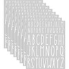 416 Pcs 8 Sheets Vinyl White Letter Stickers Decals Self