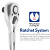 Gasea Stubby Ratchet Wrench, 1/2" Drive Mini Ratchet Handle, 72-Tooth
