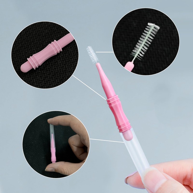30 Pieces Mini Eyebrow Brushes, Portable Eyelash Brush, Eyelash Extension