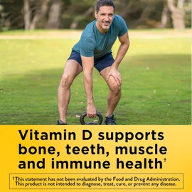 Nature Made Vitamin D3 K2, 5000 IU (125 mcg) Vitamin D, Dietary Supplement for Bone, Teeth, Muscle and Immune Health Support, 30 Softgels, 30 Day Supply - Pack of 2