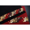 [Packaged] Boxed Pair Placemat Gift Japanese Pattern Fan (Red, Black)