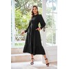 VintageClothing Women's 2023 Casual Fall Midi Dresses Long Sleeve Crew