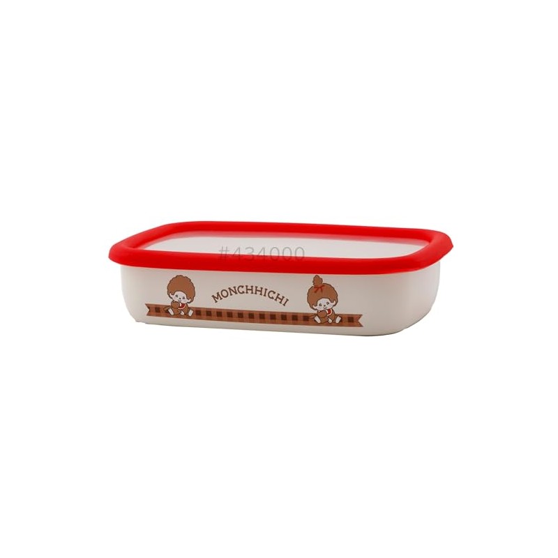 Fuji Hollow Monchhichi Check Shallow Type Square Container M MNC-M