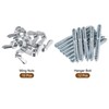 uxcell 12pcs M6x60mm Hanger Bolt, 10pcs M6 Wing Nuts for